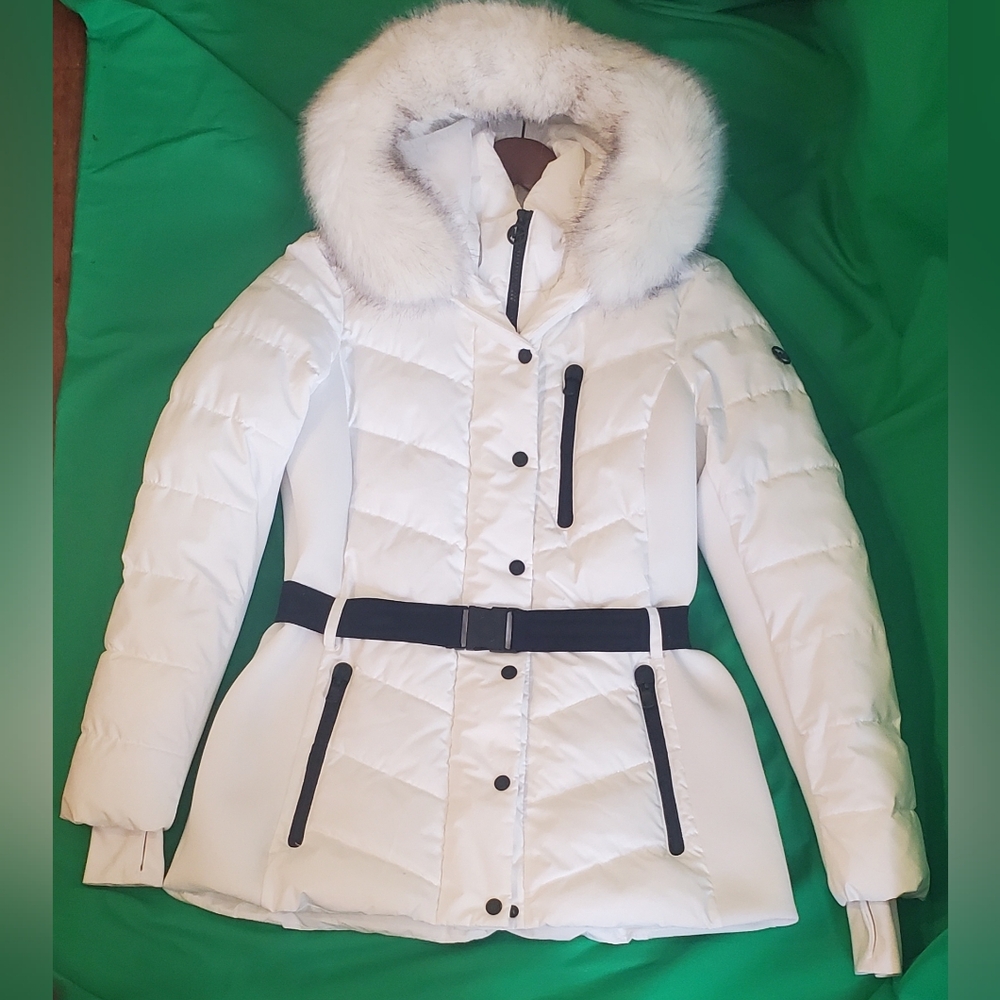 Michael Kors White Down Puffer Coat